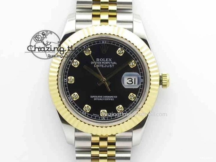 Dial Bracelet Maker Diam Jubilee Best On Edition BP YG DateJust Black 41mm SS II A2813 0510